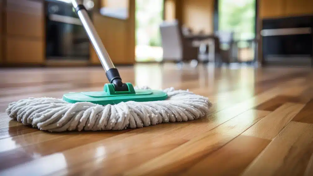 تمیز کردن پارکت چوبی